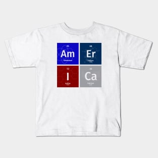 AmErICa in Atomic Symbols Kids T-Shirt